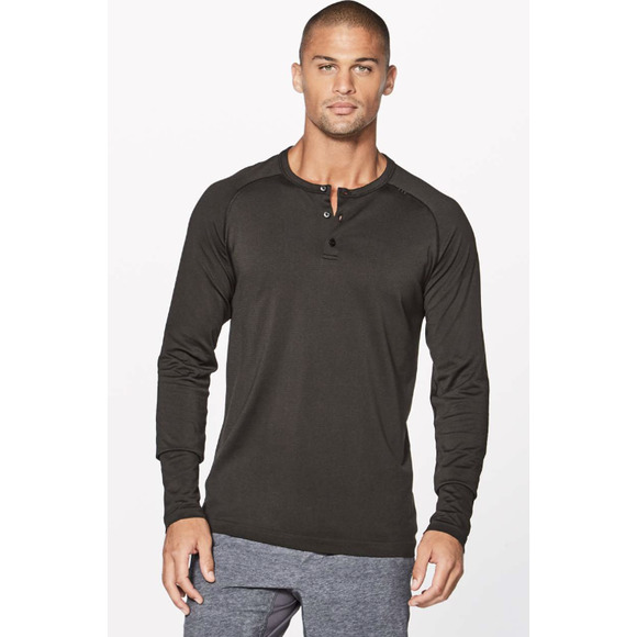 Metal vent tech long sleeve henley Clearance